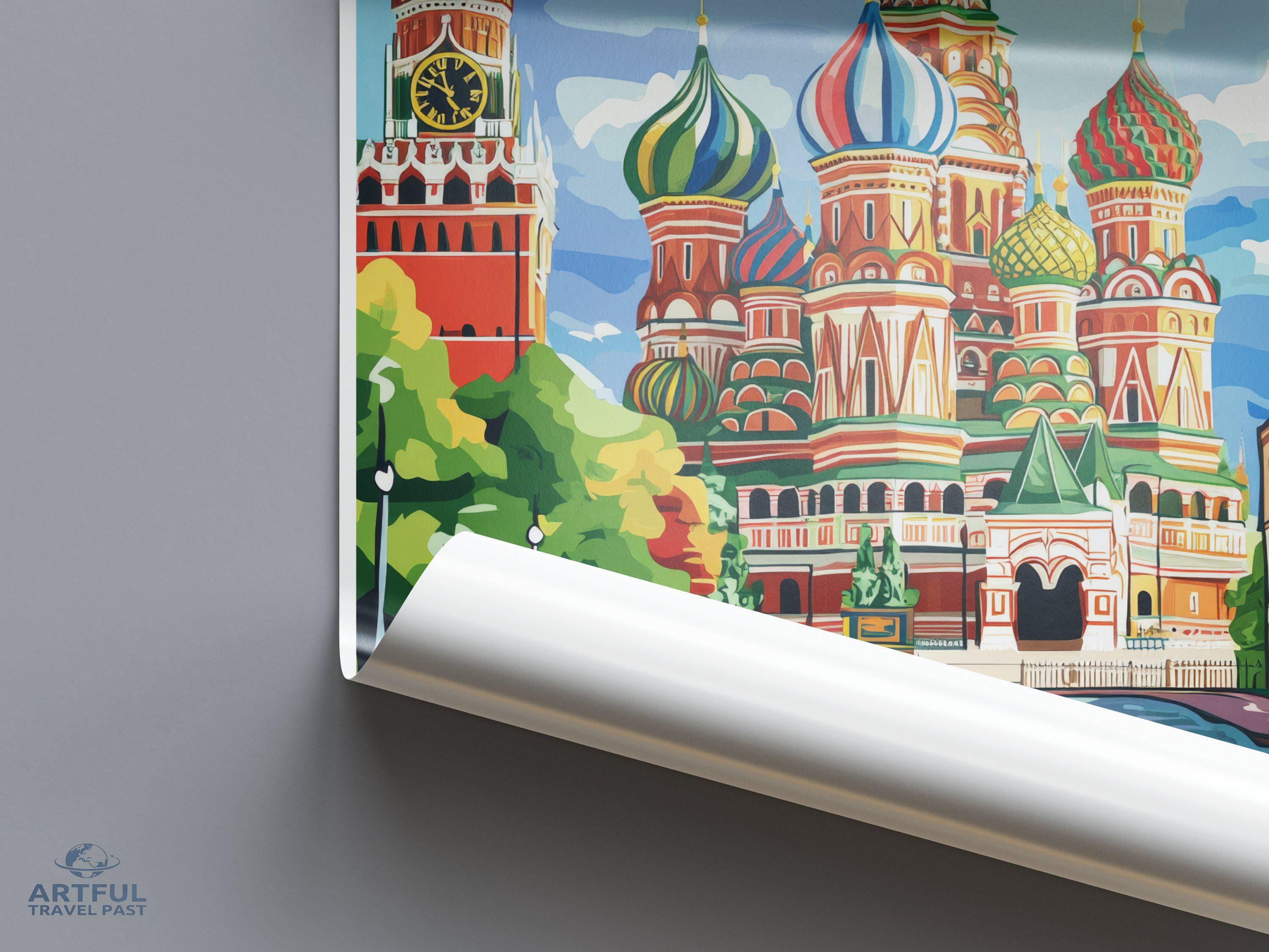 Red Square Poster | Moscow Wall Art | Russia Decor