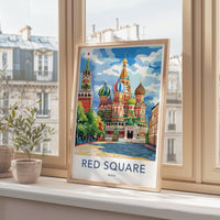 Red Square Poster | Moscow Wall Art | Russia Decor
