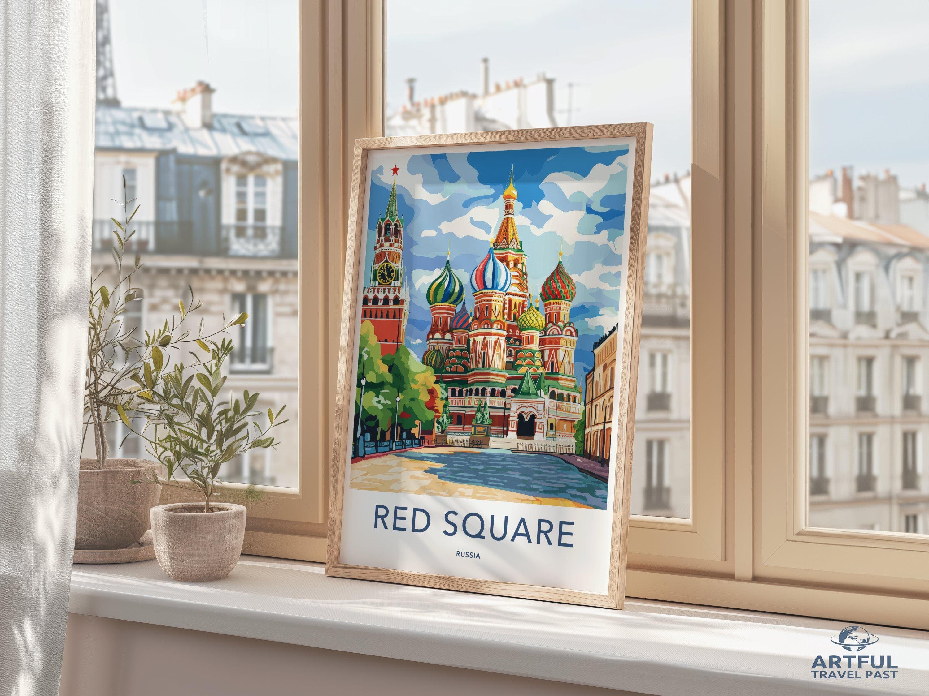 Red Square Poster | Moscow Wall Art | Russia Decor