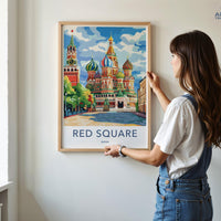 Red Square Poster | Moscow Wall Art | Russia Decor