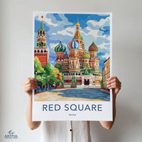 Red Square Poster | Moscow Wall Art | Russia Decor