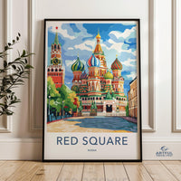 Red Square Poster | Moscow Wall Art | Russia Decor