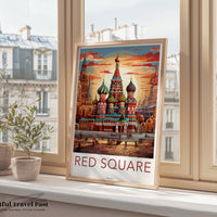 Red Square Poster | Russia Wall Art | Eastern Europe Artwork