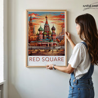 Red Square Poster | Russia Wall Art | Eastern Europe Artwork
