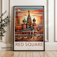 Red Square Poster | Russia Wall Art | Eastern Europe Artwork