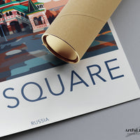 Red Square Poster | Russia Wall Art | Eastern Europe Artwork