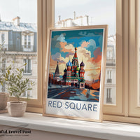 Red Square Poster | Russia Wall Art | Eastern Europe Artwork