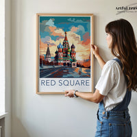 Red Square Poster | Russia Wall Art | Eastern Europe Artwork