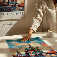 Red Square Poster | Russia Wall Art | Eastern Europe Artwork
