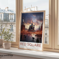 Red Square Poster | Russia Wall Art | Eastern Europe Decor