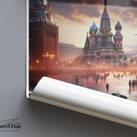 Red Square Poster | Russia Wall Art | Eastern Europe Decor