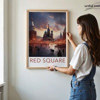 Red Square Poster | Russia Wall Art | Eastern Europe Decor