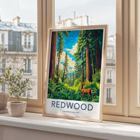 Redwood Park Poster - California Wall Art