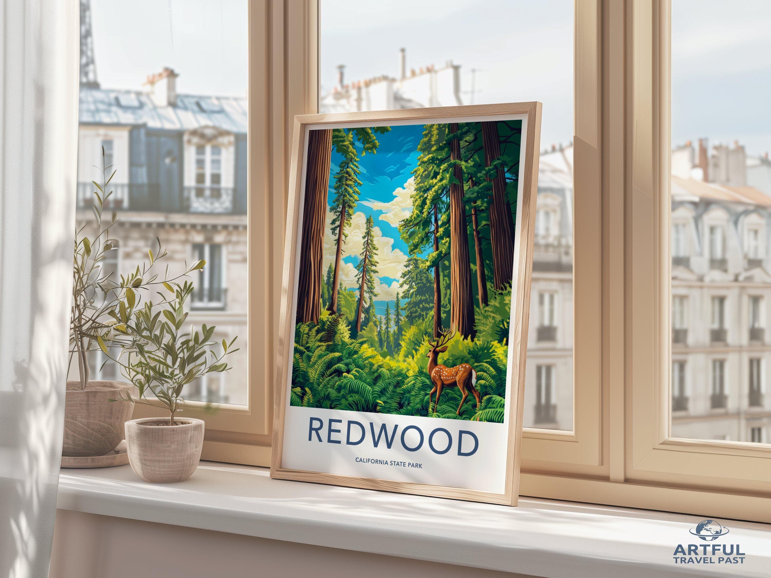 Redwood Park Poster - California Wall Art