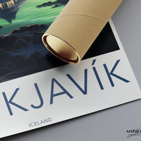 Reykjavik Poster | Iceland Wall Art | Nordic Decor