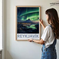 Reykjavik Poster | Iceland Wall Art | Nordic Decor
