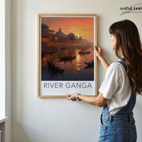 River Ganga Poster - India Wall Art