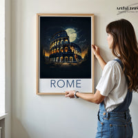 Rome Colosseum Poster | Italy Wall Art