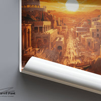 Rome Sunset Poster | Italy Wall Art | Europe Decor