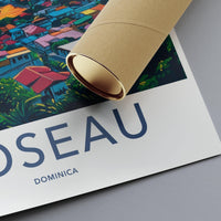 Roseau Poster | Dominica Wall Art | Caribbean Decor
