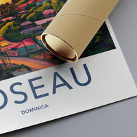 Roseau Poster | Dominica Wall Art | Caribbean Decor