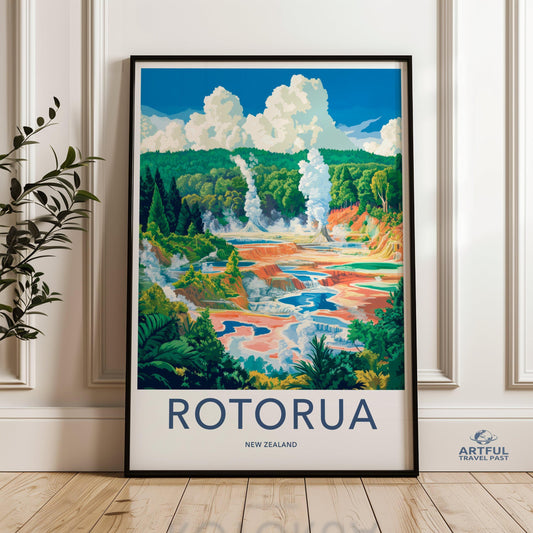 Rotorua Poster - New Zealand Wall Art
