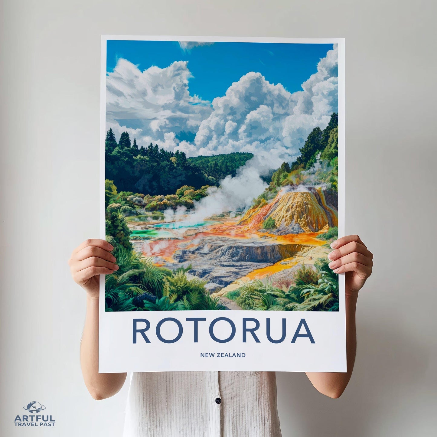 Rotorua Poster - New Zealand Wall Art