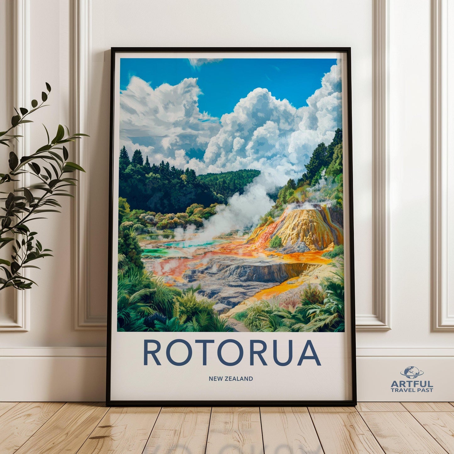 Rotorua Poster - New Zealand Wall Art