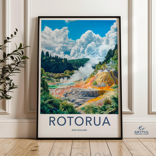 Rotorua Poster - New Zealand Wall Art