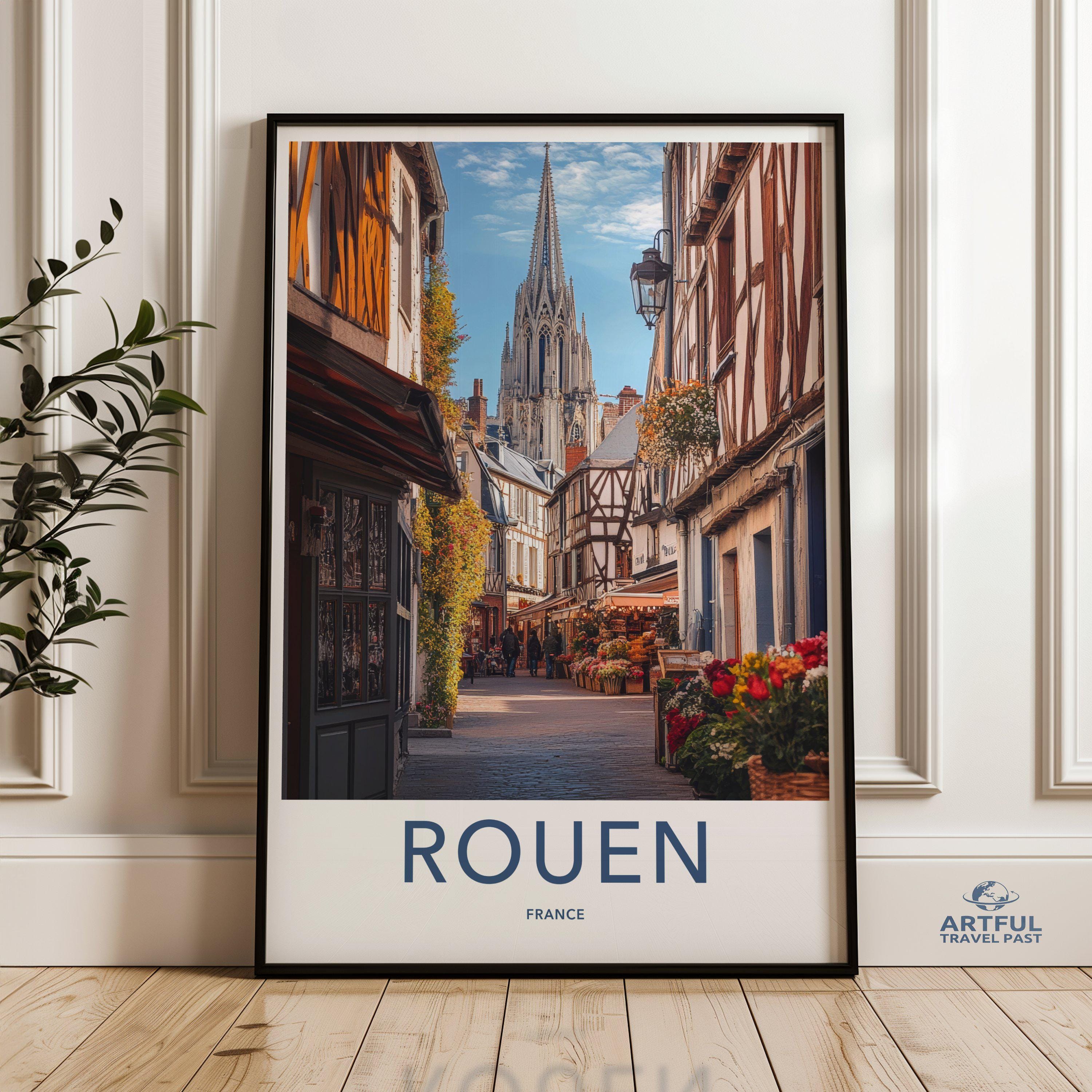 Rouen Poster | France Wall Art | Europe Decor