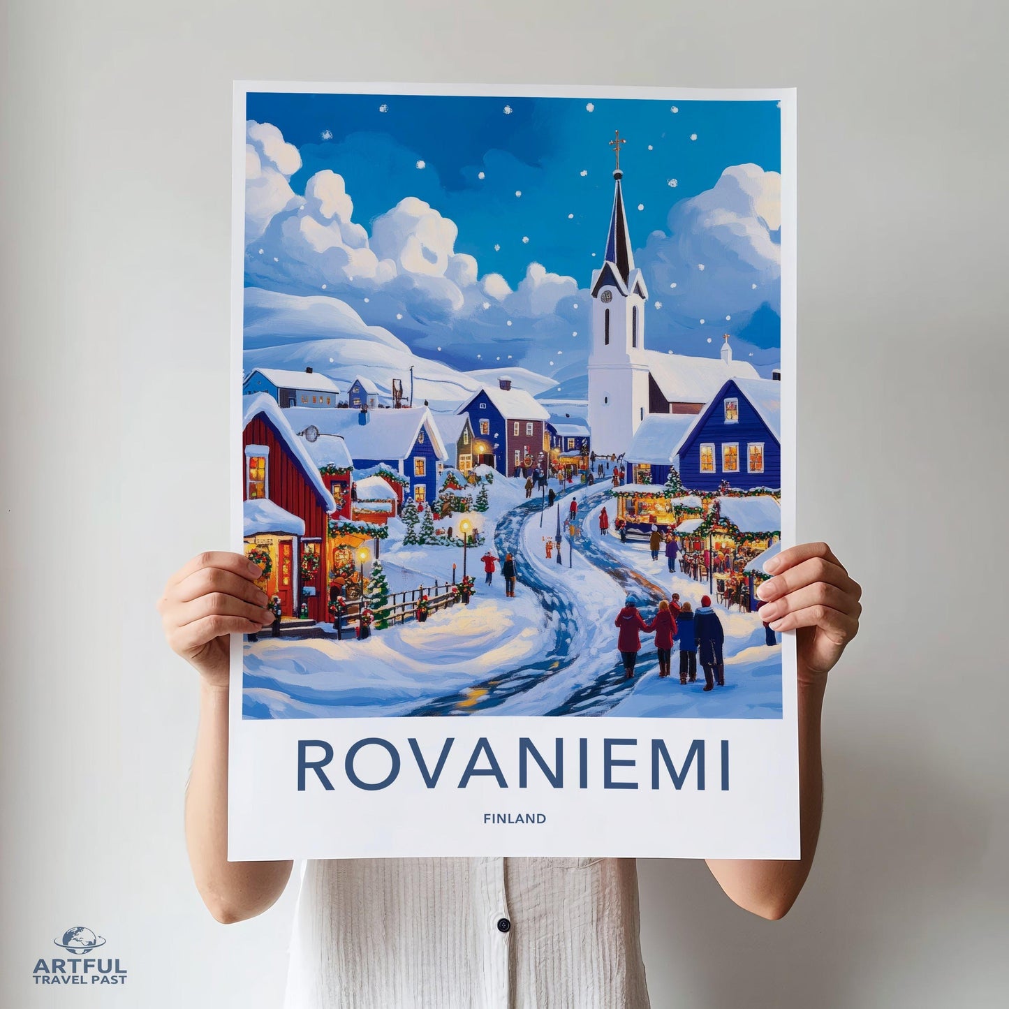 Rovaniemi Poster | Finland Wall Art | Scandinavia Decor