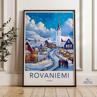 Rovaniemi Poster | Finland Wall Art | Scandinavia Decor