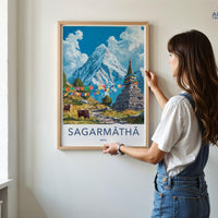 Sagarmatha Everest Poster - Nepal Wall Art