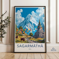 Sagarmatha Everest Poster - Nepal Wall Art