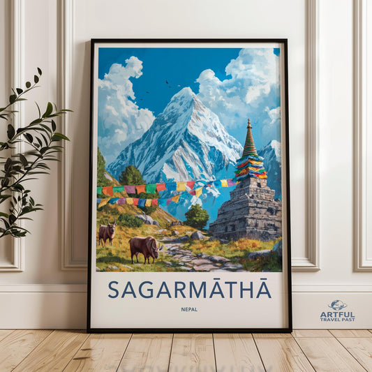 Sagarmatha Everest Poster - Nepal Wall Art