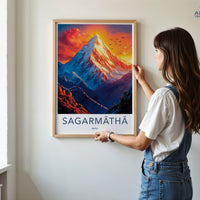 Sagarmatha Poster - Nepal Wall Art