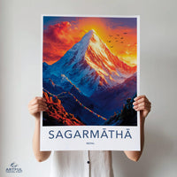 Sagarmatha Poster - Nepal Wall Art