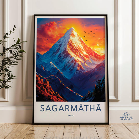 Sagarmatha Poster - Nepal Wall Art