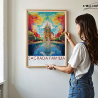 Sagrada Familia Poster | Spain Wall Art | Europe Decor