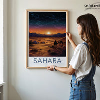 Sahara Desert Poster | Morocco Wall Art