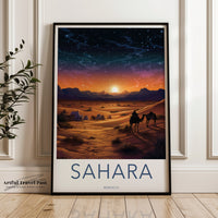 Sahara Desert Poster | Morocco Wall Art