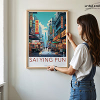 Sai Ying Pun Poster | Hong Kong Wall Art | Asia Decor