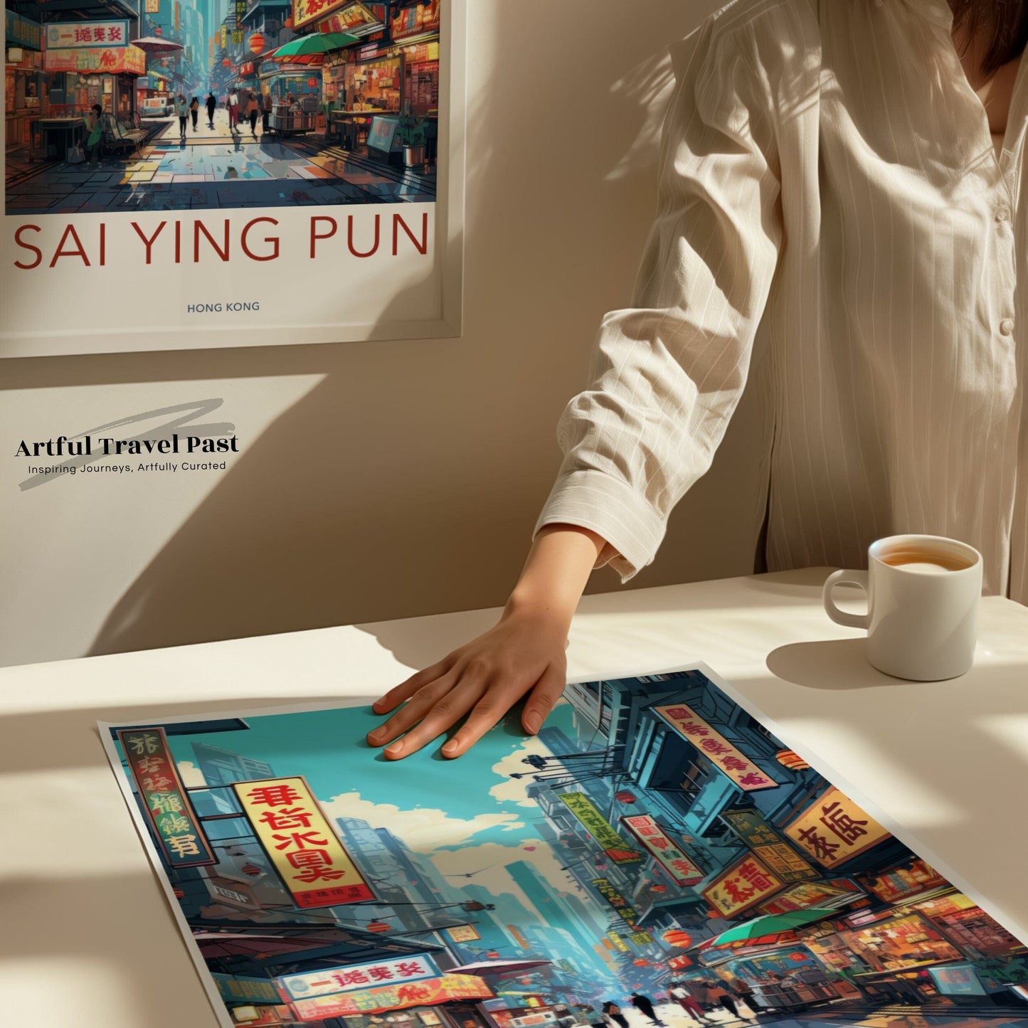 Sai Ying Pun Poster | Hong Kong Wall Art | Asia Decor