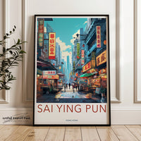 Sai Ying Pun Poster | Hong Kong Wall Art | Asia Decor
