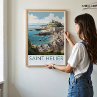 Saint Helier Poster | Jersey Wall Art | UK Decor
