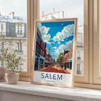 Salem Poster | Massachusetts Wall Art | America Decor