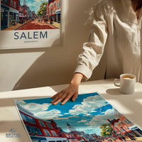 Salem Poster | Massachusetts Wall Art | America Decor