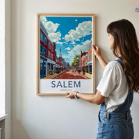 Salem Poster | Massachusetts Wall Art | America Decor