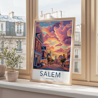 Salem Poster | Massachusetts Wall Art | America Decor