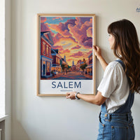 Salem Poster | Massachusetts Wall Art | America Decor